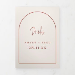 Het Menu van de Drinken van de Kerk Cream & Terrac