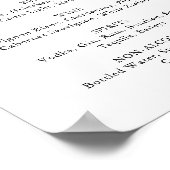 Het menu van de Drinken van het huwelijk Gold Gree Poster (Hoek)