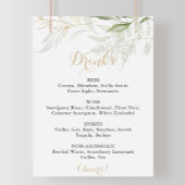 Het menu van de Drinken van het huwelijk Gold Gree Poster