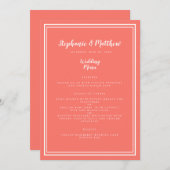 Het menu van de Gast van het huwelijk Eenvoudig El (Voorkant / Achterkant)