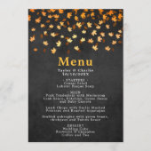 Het menu van de herfst Leaves Gold en Black Weddin (Voorkant)