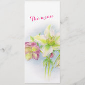 Het menu van de kunstbruiloft van Hellebore of van (Voorkant)
