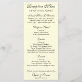 Het menu van de Ontvanging van de bruiloft; De kus (Voorkant)