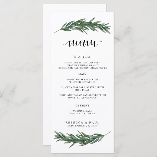 Het Menu van de Ontvangst van de Band van de water (Voorkant / Achterkant)