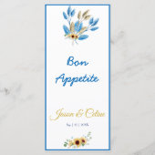 Het Menu van de Ontvangst van de bruiloft (Achterkant)