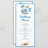 Het Menu van de Ontvangst van de bruiloft (Voorkant / Achterkant)