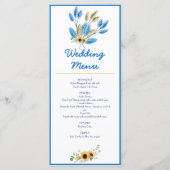 Het Menu van de Ontvangst van de bruiloft (Voorkant)