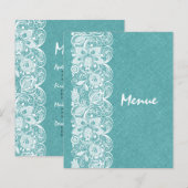 Het Menu van de weddenschap Blauwgroen-Groen Linen (Voorkant / Achterkant)