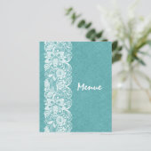 Het Menu van de weddenschap Blauwgroen-Groen Linen (Staand voorkant)