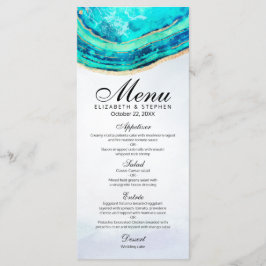 Het Menu van de weddenschap Blauwgroen Waterverf G