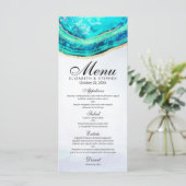 Het Menu van de weddenschap Blauwgroen Waterverf G (Staand voorkant)