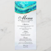 Het Menu van de weddenschap Blauwgroen Waterverf G (Voorkant)