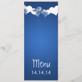 Het Menu van de weddenschap Grunge Harten Blauw (Voorkant)