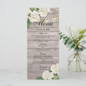 Het Menu van de weddenschap Hydrangea Flowers Wood (Staand voorkant)