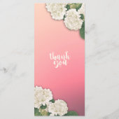 Het Menu van de weddenschap Hydrangeas Flowers Koo (Achterkant)