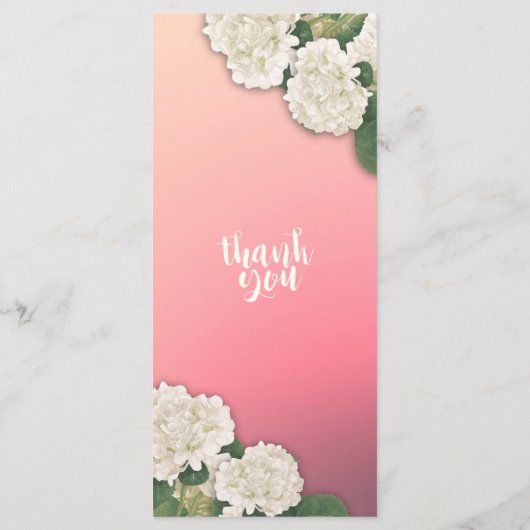 Het Menu van de weddenschap Hydrangeas Flowers Koo (Achterkant)