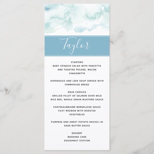 Het menu van de weddenschap met de Naam van de Gas (Voorkant)