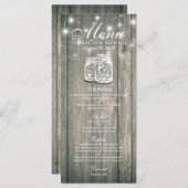 Het Menu van de weddenschap Roestend Hout & het Li (Voorkant / Achterkant)