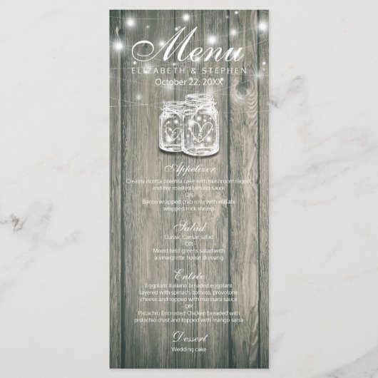 Het Menu van de weddenschap Roestend Hout & het Li (Voorkant)