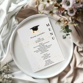Het menu van het diner van de Modern Graduation Pa