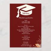 Het menu van het diner van de Whimsical Burgundy G (Voorkant)