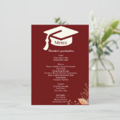 Het menu van het diner van de Whimsical Burgundy G (Staand voorkant)