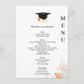 Het menu van het diner van de Whimsical Graduation (Voorkant)