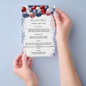 Het menu van het huwelijk patriottisch rood wit bl (Hand)