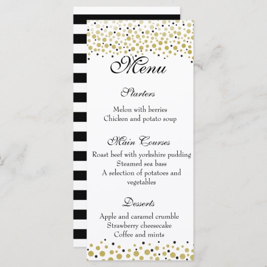 Het menu van het huwelijksfeest (Voorkant / Achterkant)