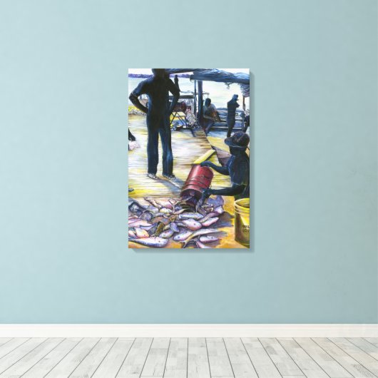 Het menu van vandaag Bahama’s Canvas Afdruk (Insitu (Houten vloer))