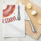 Het menu van vandaag: Eet het of verhonger - Grapp Theedoek (Quarter Fold)