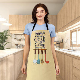 Het menu van vandaag - Eet of verhonger - Keukenge Schort