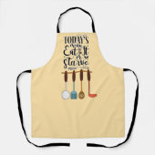 Het menu van vandaag - Eet of verhonger - Keukenge Schort (Voorkant)