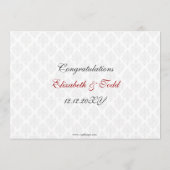 het menu voor de bruiloft van de rode demask (Achterkant)