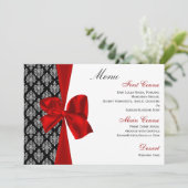 het menu voor de bruiloft van de rode demask (Staand voorkant)