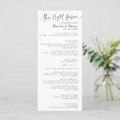 Het Menu voor het Diners de Nacht Vooraf 4 x 9" (Staand voorkant)