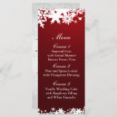 het menu voor het winterhuwelijk van rode sneeuwvl (Voorkant / Achterkant)
