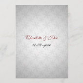 het menu voor het winterhuwelijk van rode sneeuwvl (Achterkant)