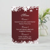 het menu voor het winterhuwelijk van rode sneeuwvl (Staand voorkant)