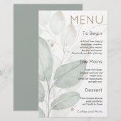 Het menu Waterverf van de Bigantie van de Bouw van (Voorkant / Achterkant)