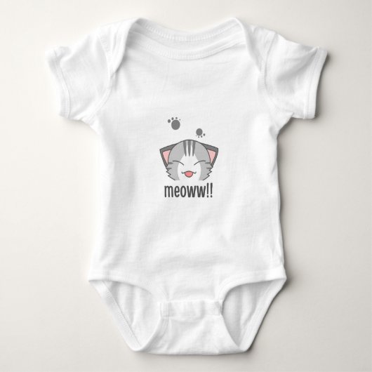 Het meoww baby jersey bodysuit ontwerp (Voorkant)