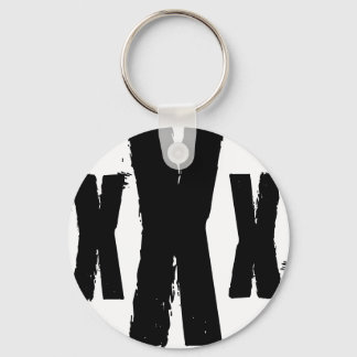 het merk van de richtliniaal sleutelhanger