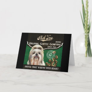 Het Merk van Tzu van Shih - Organic Coffee Company Feestdagen Kaart