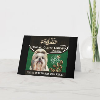 Het Merk van Tzu van Shih - Organic Coffee Company Feestdagen Kaart