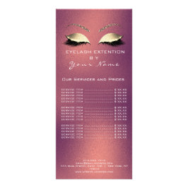 Het merken van de Lijst van de Lashes Uitbreiding  Reclamekaart