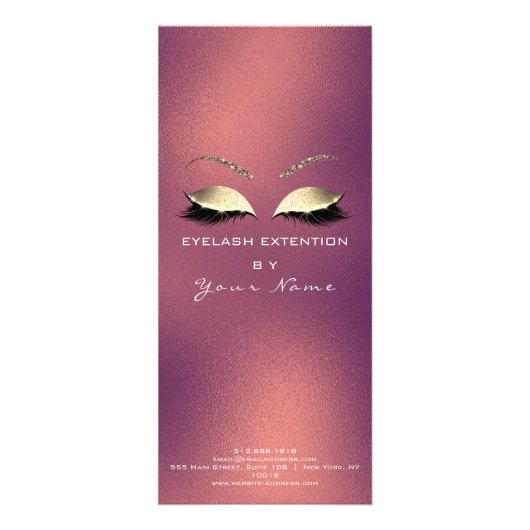 Het merken van de Lijst van de Lashes Uitbreiding  Reclamekaart (Achterkant)