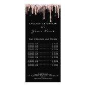 Het merken van de Lijst van de Lashes Uitbreiding Reclamekaart (Achterkant)