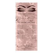 Het merken van de Lijst van de Lashes van de Uitbr Reclamekaart (Voorkant)