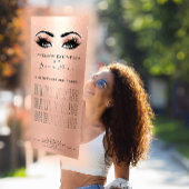 Het merken van de Lijst van de Lashes van de Uitbr Reclamekaart