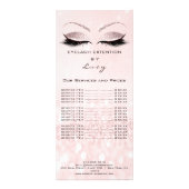 Het merken van de Lijst van de Lashes van de Uitbr Reclamekaart (Achterkant)